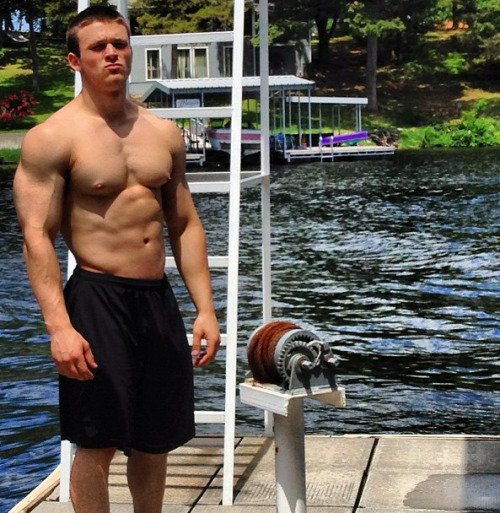 muscletits:  Mr Plump Nipples always takes off his shirt when on the water.  He