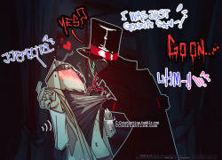 c-conztantine: Black Hat teases Dr.Flug a little bit… 📃🎩🖤 | (click on the fanart to zoom in!)|