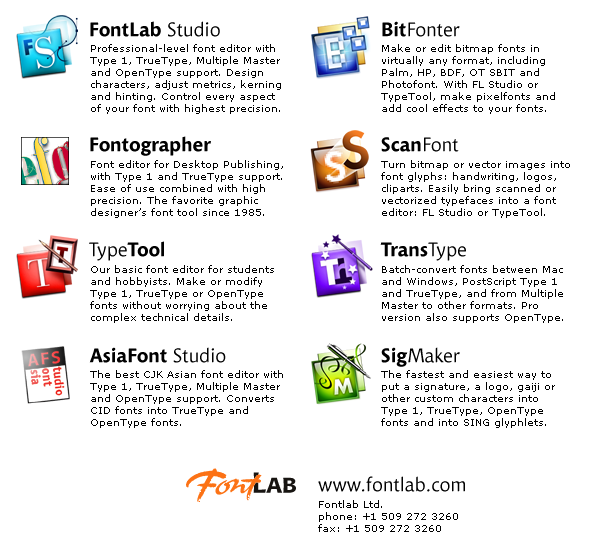 fontlab studio vs fontographer