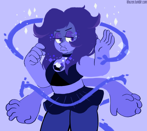 khozen:amethyst and lapis fusion, iolite!! I had this one on my mind for a long time. I think their 