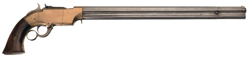 A rare New Haven Arms Volcanic pistol with 16 inch barrel, circa 1858. Estimated Value: $14,000 - $2