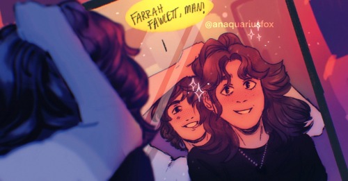 anaquariusfox:Steve: “I told you trying new things can be exciting!”Eddie: “I thought you meant in the bedroom, Stevie 😏 but this looks rad too” Eddie letting Steve play w his hair hehehehe