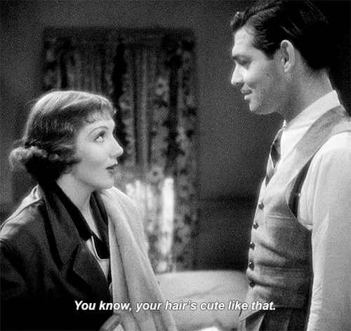 crudupbilly:CLAUDETTE COLBERT & CLARK GABLEIT HAPPENED ONE NIGHT (1934), dir. Frank Capra.