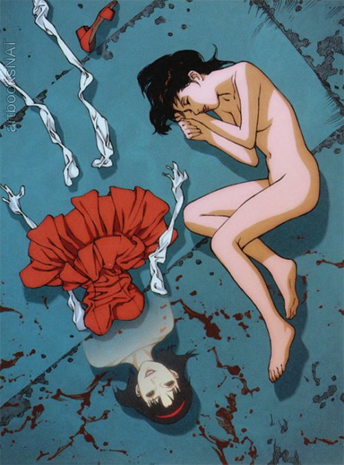 artbooksnat:  Perfect Blue (パーフェクトブルー)Rare promotional art work for the film Perfect Blue, illustrated by director Satoshi Kon (今敏) and featured in the art book Kon’s Works 1982-2010 (Amazon US | JP). 