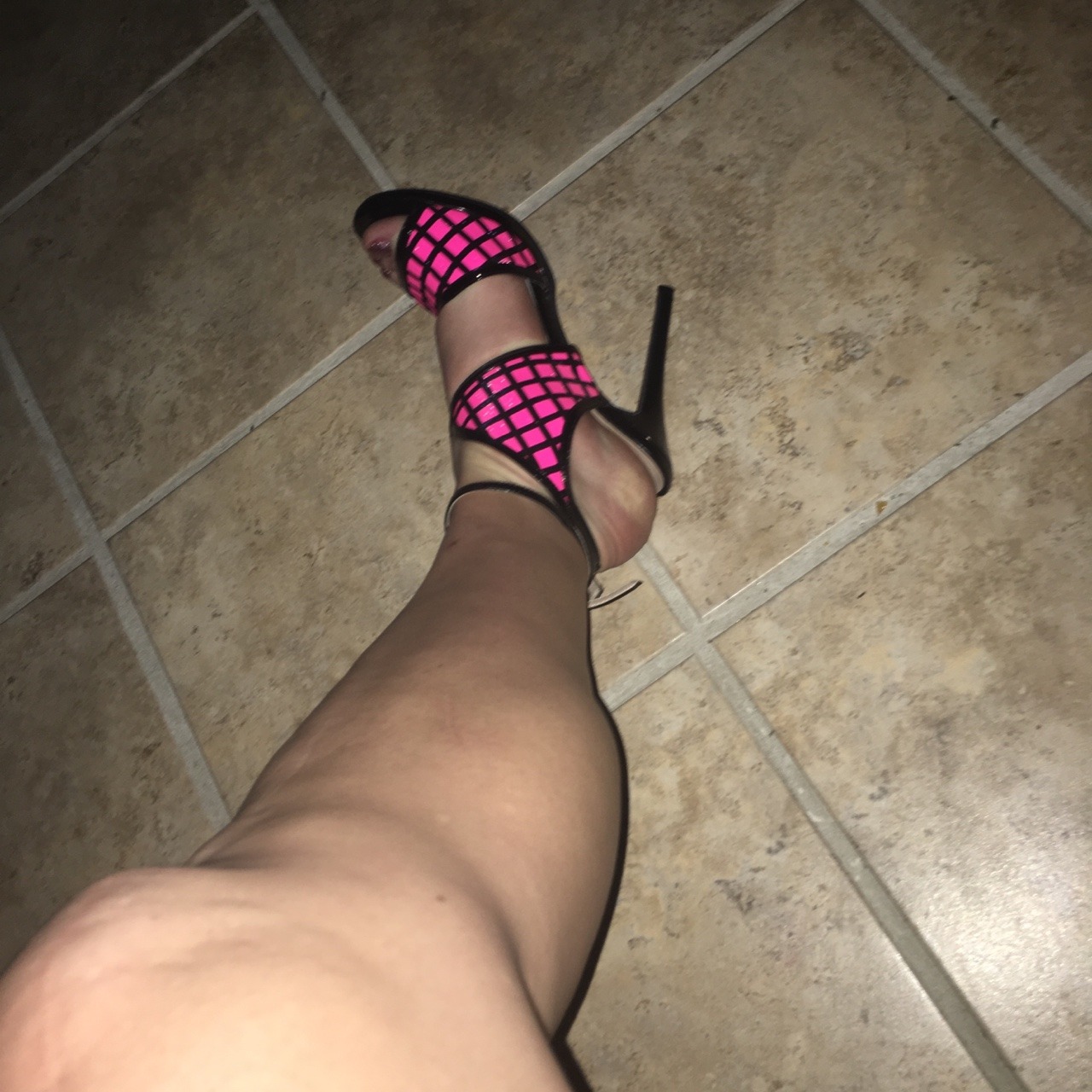 I&rsquo;m such a shoe sissy whore  Love my silky smooth legs and pink fuck me