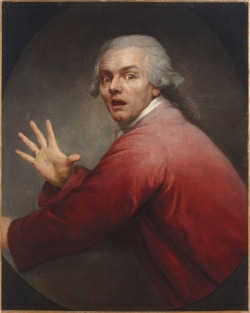 Joseph Ducreux (Nancy 1735-1802 Paris) Self-Portrait Evoking Surprise Mixed with Terror