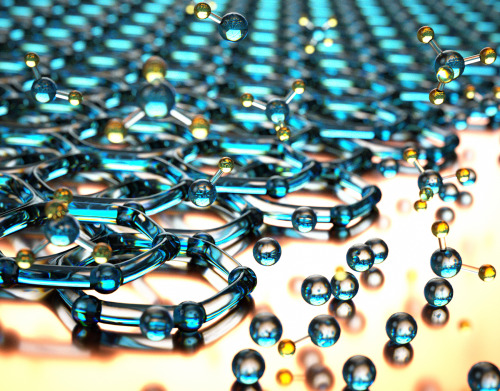 scienceisbeauty: Bilayer graphene grown by depositing carbon atoms from methane gas. Source (UC