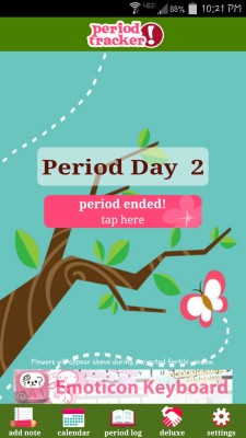 So my period finally started after not having