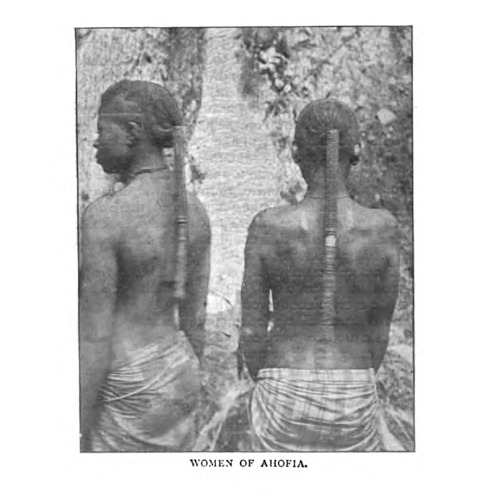 Ohafia women with long braids fashionable in Ohafia at the time. Photographed by Rev. William T. Wei