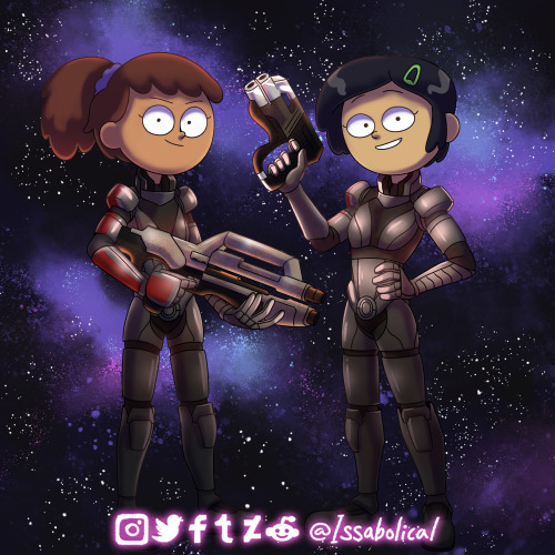 &ldquo;Amphibia X Mass Effect&rdquo; Commission piece for E35014 from Twitter.