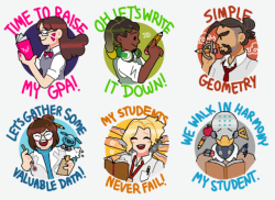 hanjosi:  Made some icon thingies of some of my fav heroes to help me through school!! (also available as notebooks and stickers!) 