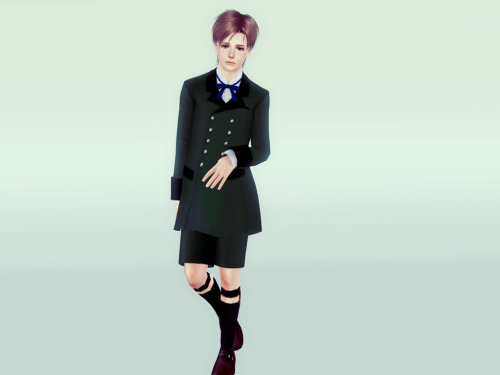 sakurasims:  Gothic outfit for Teen males download Garter socks is here Please do not redistribute m