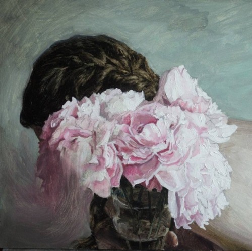 Hélène Delmaire (French, b. 1987, Lille, France) - 1: Untitled, Oil on Wood  2:Still Life with Flowe