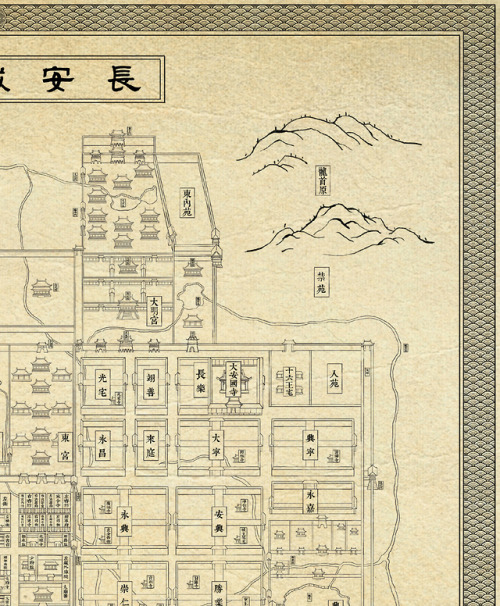 Map of Chang’an in Tang dynasty by 长安十二时辰官微