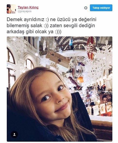 Demek ayrıldınız:)ne üzücü...