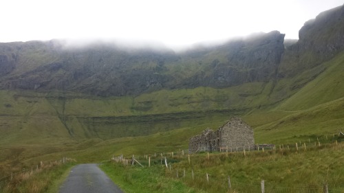 bramblepicker:  Gleniff Horseshoe, Ballintrillick, Co. SligoThe cave in the fourth and fifth picture is Diarmuid and Gráinne’s cave, one of the highest caves in Ireland, named for a folklore involving Fionn mac Cumhaill and Gráinne, the daughter of