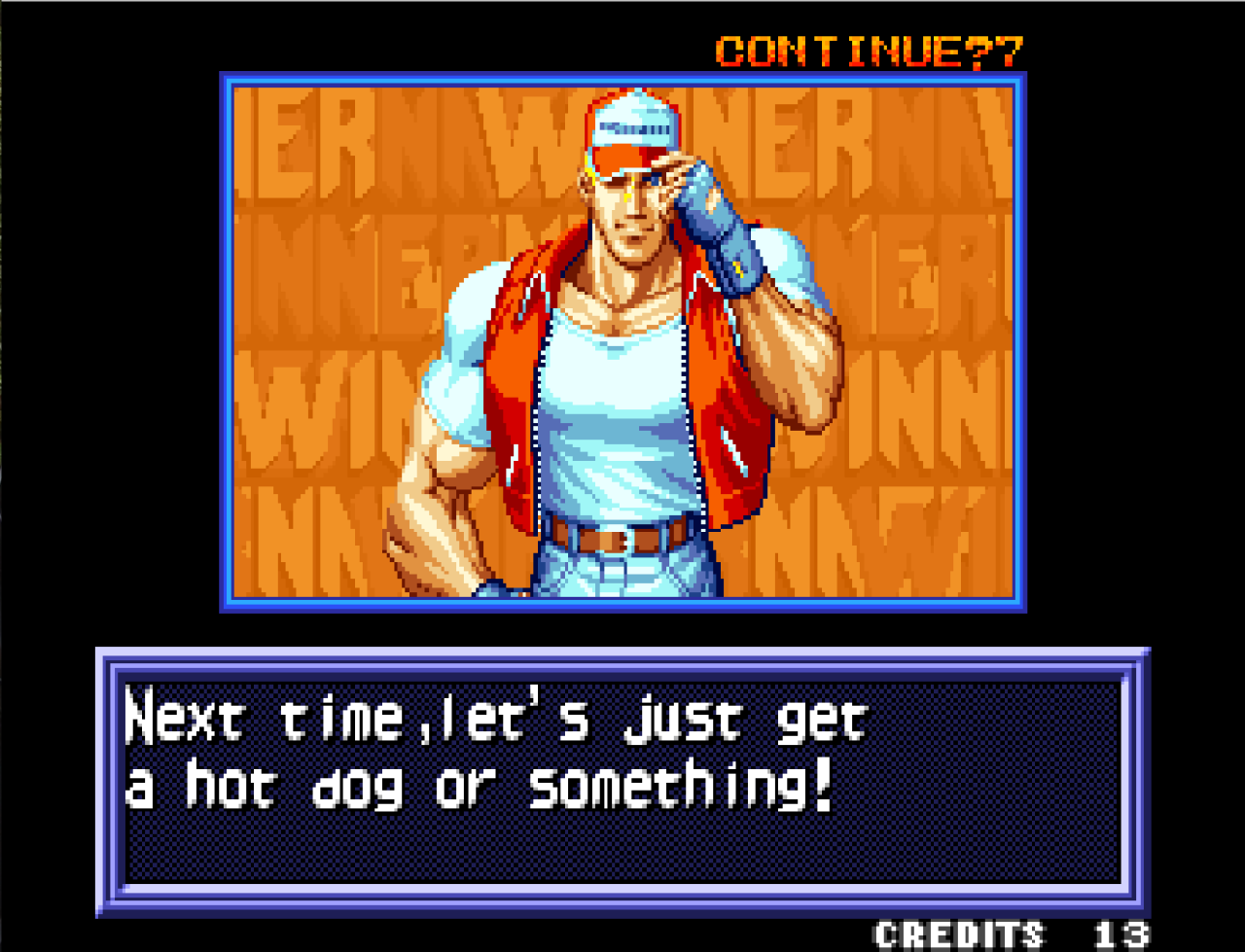 Bison2Winquote — - Terry Bogard to Bob Wilson, Fatal Fury 3: Road