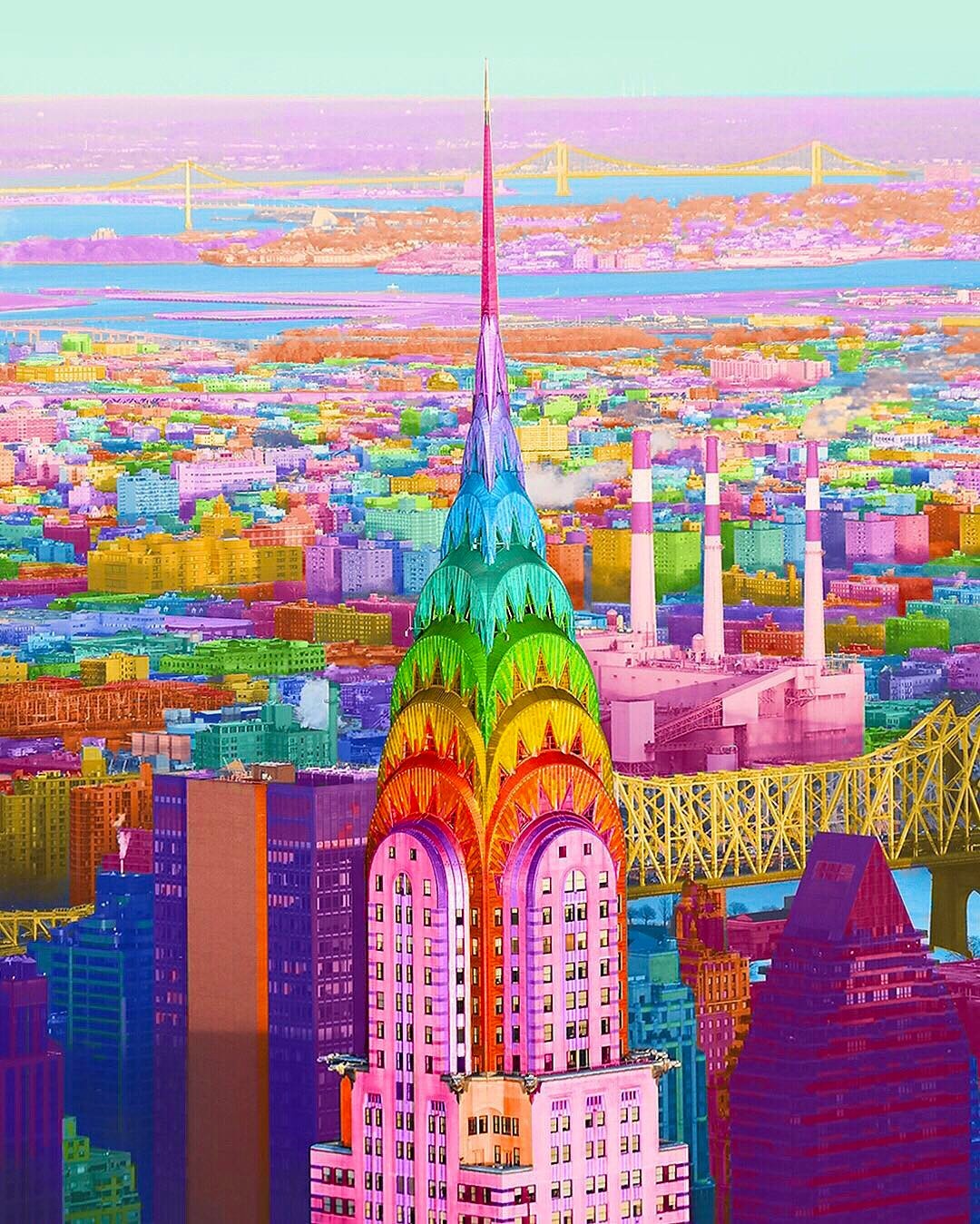 culturenlifestyle:  Designer Turns Ordinary Buildings into Flamboyant Piece of Art