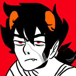 my AO3 icon  dont look at me i like wild!karkat