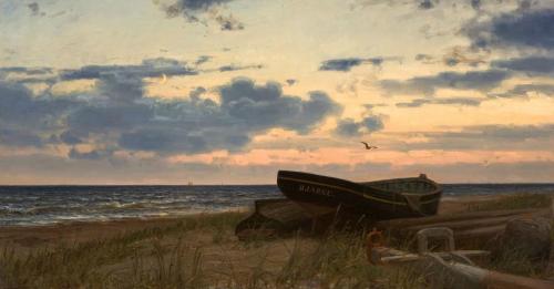 Amaldus Clarin Nielsen (1838-1932) - By the Sea. 1906. Oil on canvas.