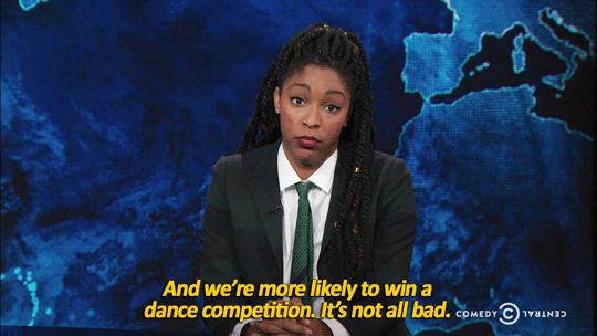sandandglass:The Daily Show, February 8, 2016Are yousaying that you can’t talk about race issues to 