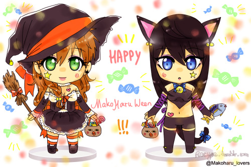 racyue:♥More Happy Makoharuween ♥ !! with Cute Witch Mikoto x Cute Black Cat Haruki♥For the Makoharu