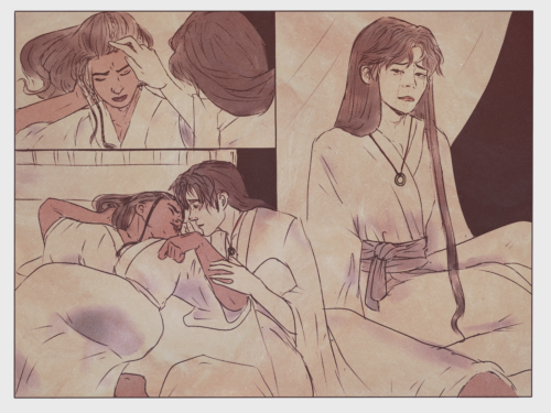 hedonistbyheart:“Jing Qi picked him up, gently placed him on the bed, then reached out to delicately