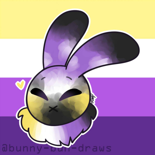 bunny-bun-draws:Have some pride buns for June~ ✨‍ Now you can find them as stickers on my shop!!