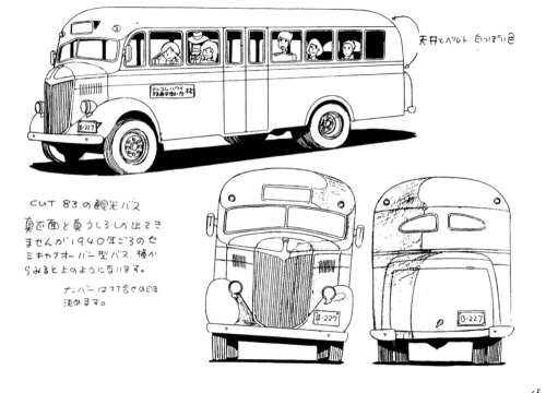 as-warm-as-choco: Model sheets of vehicles from Hayao Miyazaki’s first feature film Lupin III: