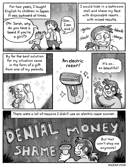 hyenafu: Here’s my totally true autobio comic about PCOS and facial hair that I did for Dirty Diamo