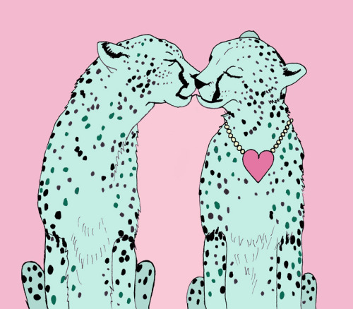 Mint Chocolate Chip Cheetahs. Sharpie and digital, 8x8″ Arabella Proffer