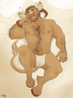 nsfwbutts:  Dorn the Minotaur giving a coy inviting spread! Thank you to the patreons who supported this and to those who voted! I might make something else for this character as I already have some headcanons hue hue.The nsfw versions are on Patreon