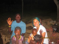 I look weird but damn what a beautiful experience I had in haiti for two weeks 💖💖💖,( they loved playing with my blue hair)