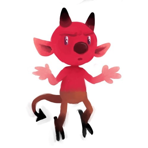 A cute little demon faerie baby imp . . . . . #characterdesign #illustration #cute #demon #imp #fant