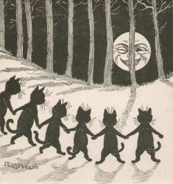  Black Cat Moon,  Louis Wain, ca.1916 