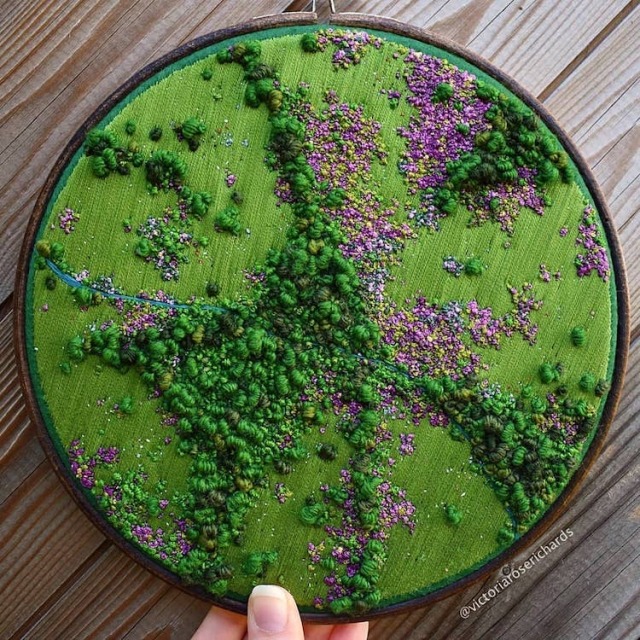 Porn photo is-this-cottagecore:landscape embroidery