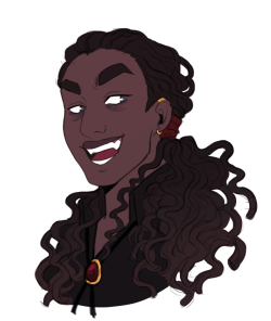 lichberry:i need to practice this hair a Lot but i really like it! also i think i unintentionally drew a vampire? 