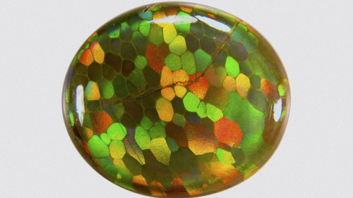 Honeycomb Opal from Mezezo, Ethiopia with the colors of Ireland’s flag