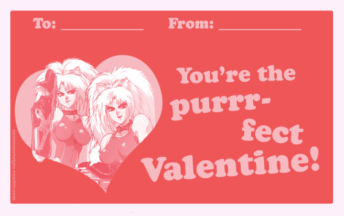 animenostalgia: Happy Valentine’s Day, everyone! I made some older anime-themed valentine card