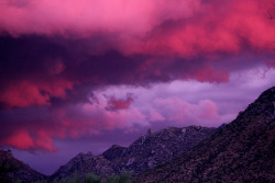    Monsoon sunset over Tom’s Thumb.   