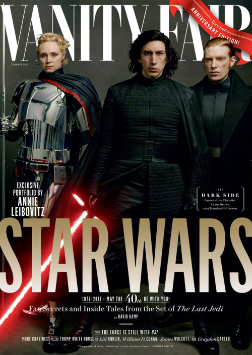 vanityfair:  Leading up to the 40th anniversary of the @starwars franchise, Vanity Fair introduces the next chapter in its saga with four covers devoted to The Last Jedi.  Photographs by Annie Leibovitz. 