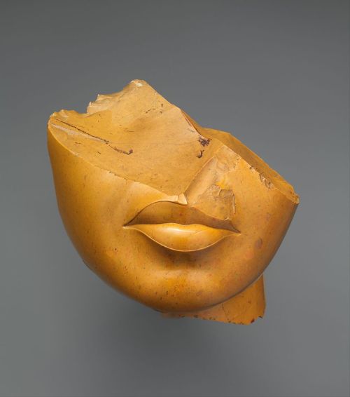 Fragment of a Queen’s Face, c.1353–1336 B.C., New Kingdom, Amarna PeriodThis striking fragment