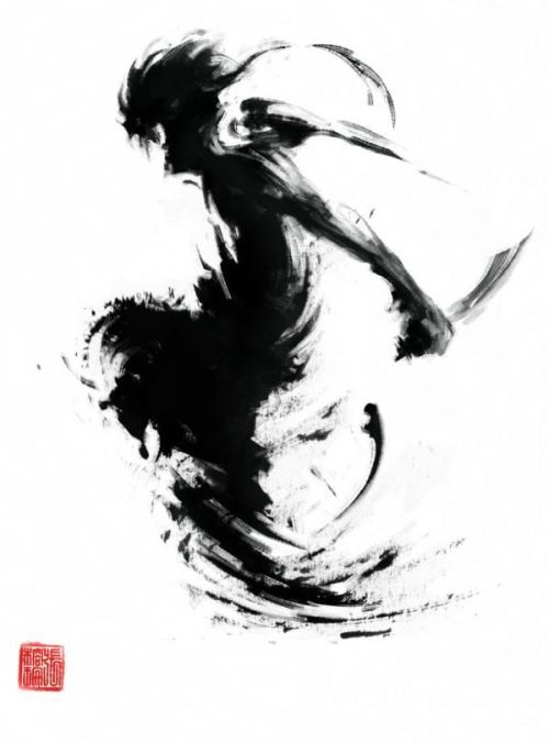 jondinselaffe:  kungfutaichworld:  Wow, awesome kung fu painting!!  Chinese Sword      Beautiful artwork  Still loving this art 