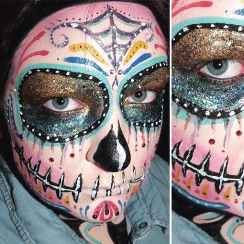 Disco sugar skull by Jess Heath MUA