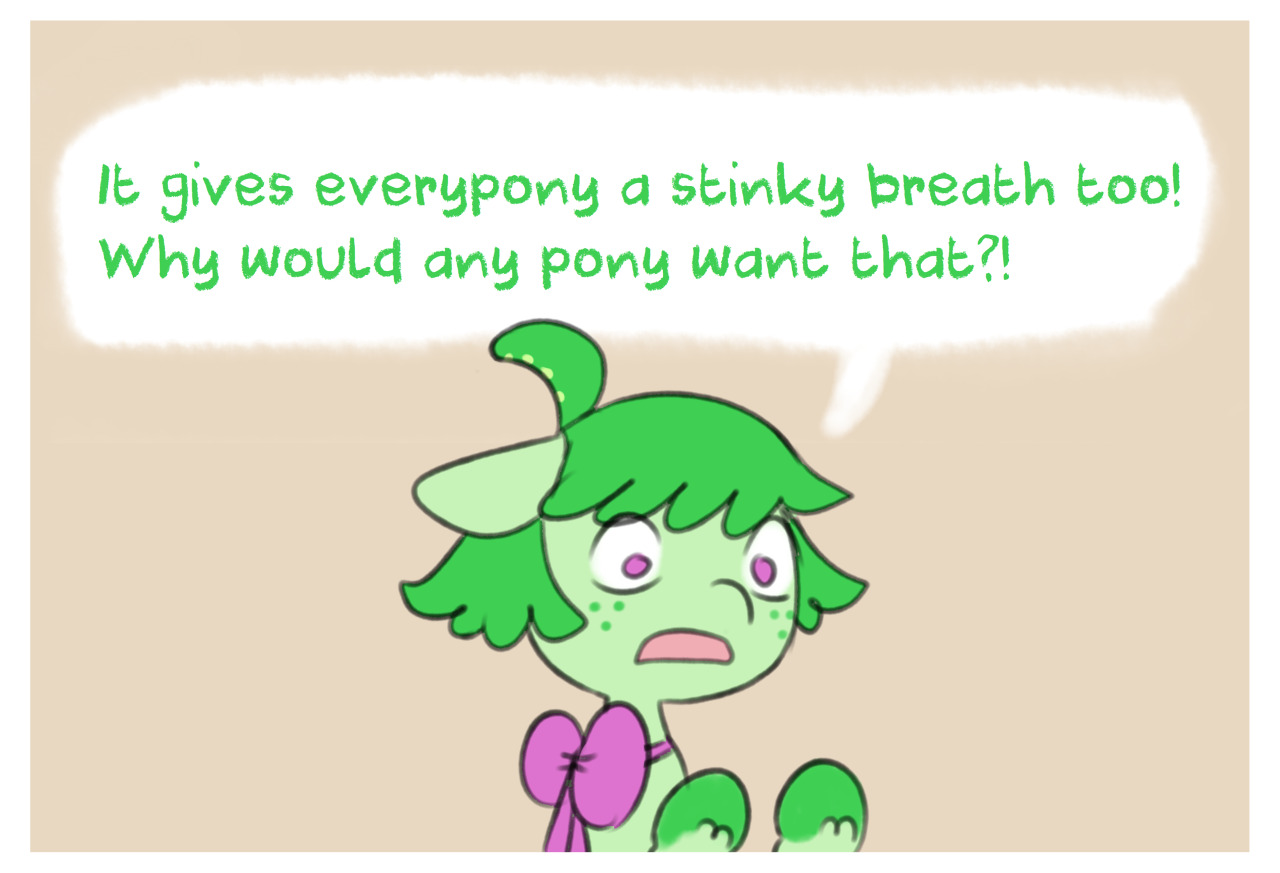 ask-snewpea:Snew Pea: No pony cares about peas…D’aww~ 