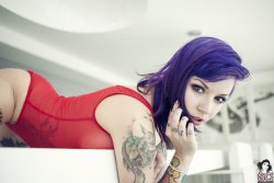 sglovexxx:  Katherine Suicide in Purple and Red 