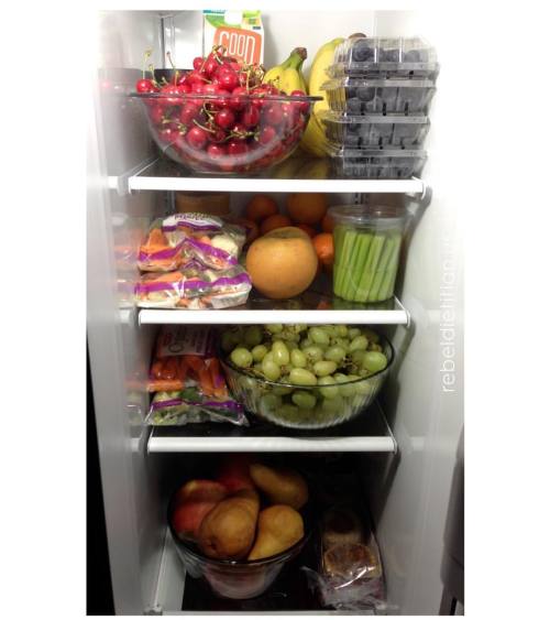 Rock my refrigerator, foodies! :)) #EatClean #TrainMean #LiveGreen xo, Dana