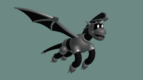 captainchunkychew:  I finally made a 3d version of my robot dragon! It’s not perfect but it’s better than my other attempts. 