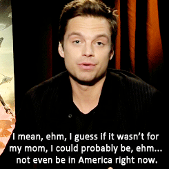  Sebastian Stan getting emotional about his mother… 