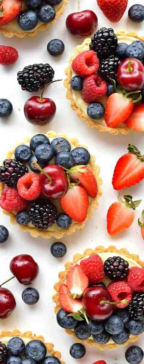 Coconut And Berry Fruit Tarts